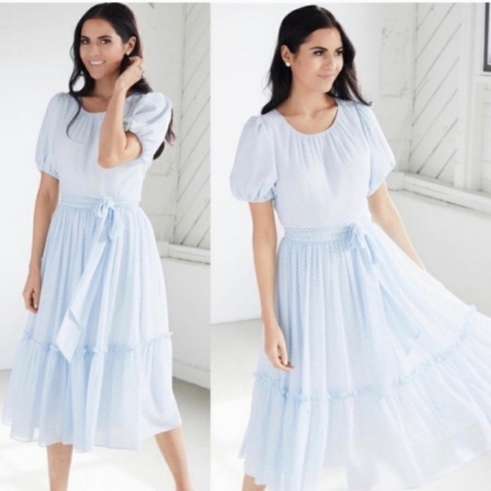 Rachel Parcell Blue Gingham Dress XL